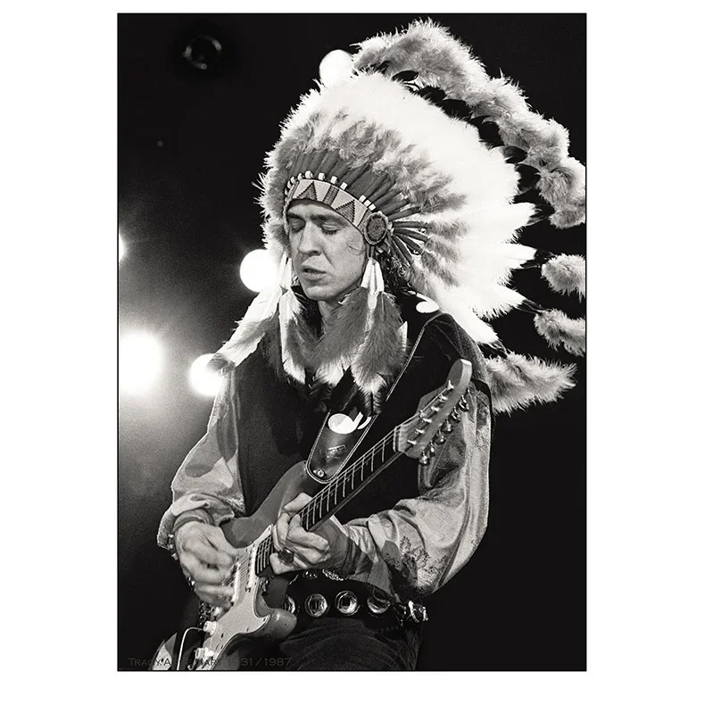 Stevie Ray Vaughan Indian Headdress by Tracy Anne Hart