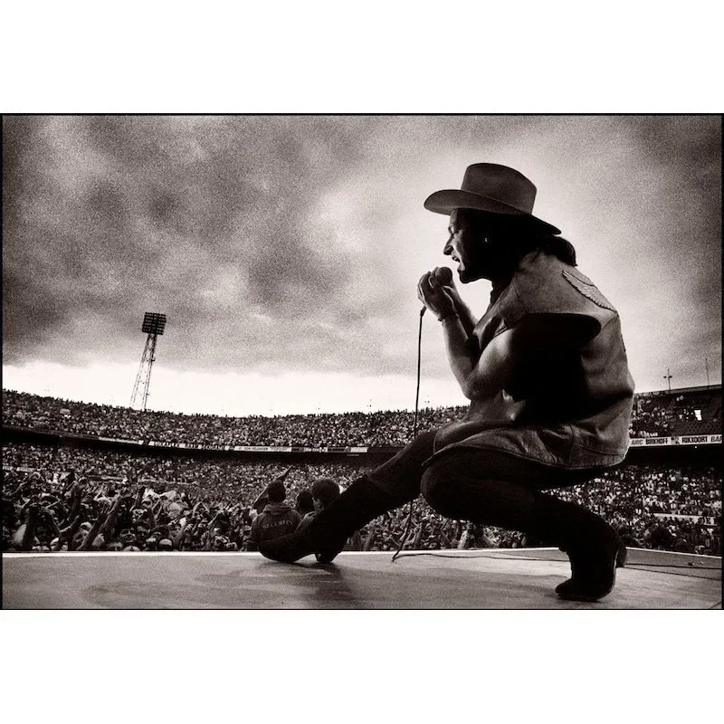 Bono of U2 on the Joshua Tree tour by Lex Van Rossen