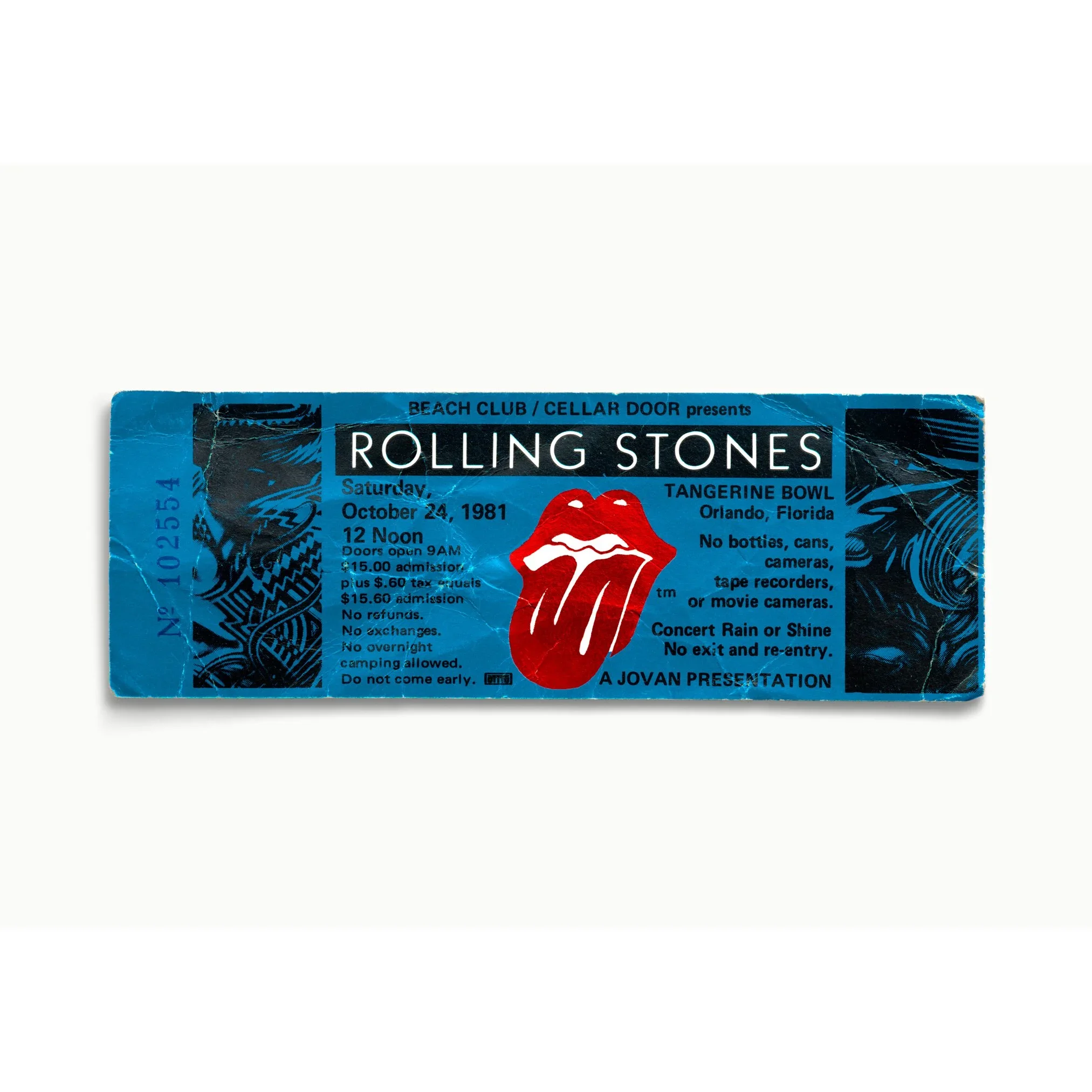 TICKETS PLEASE BY BLAISE HAYWARD - The Rolling Stones 1981