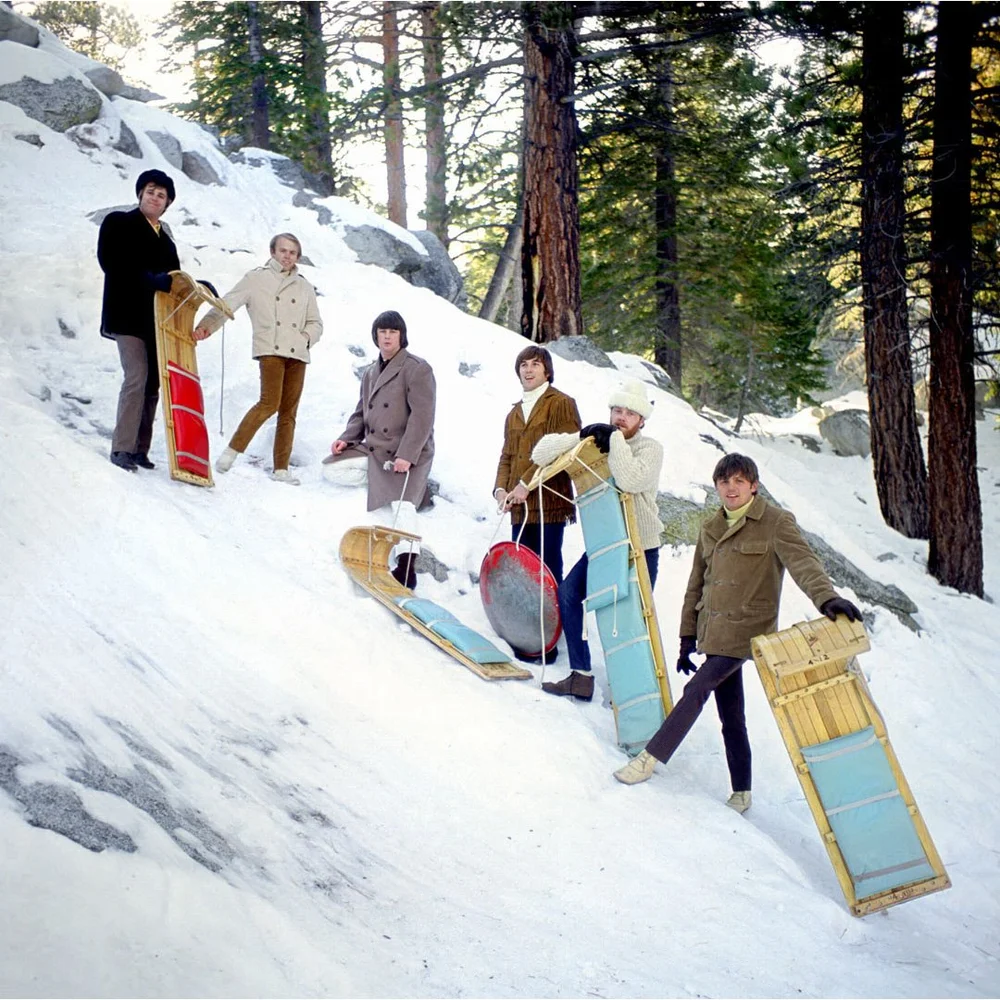 The Beach Boys in the snow by Guy Webster