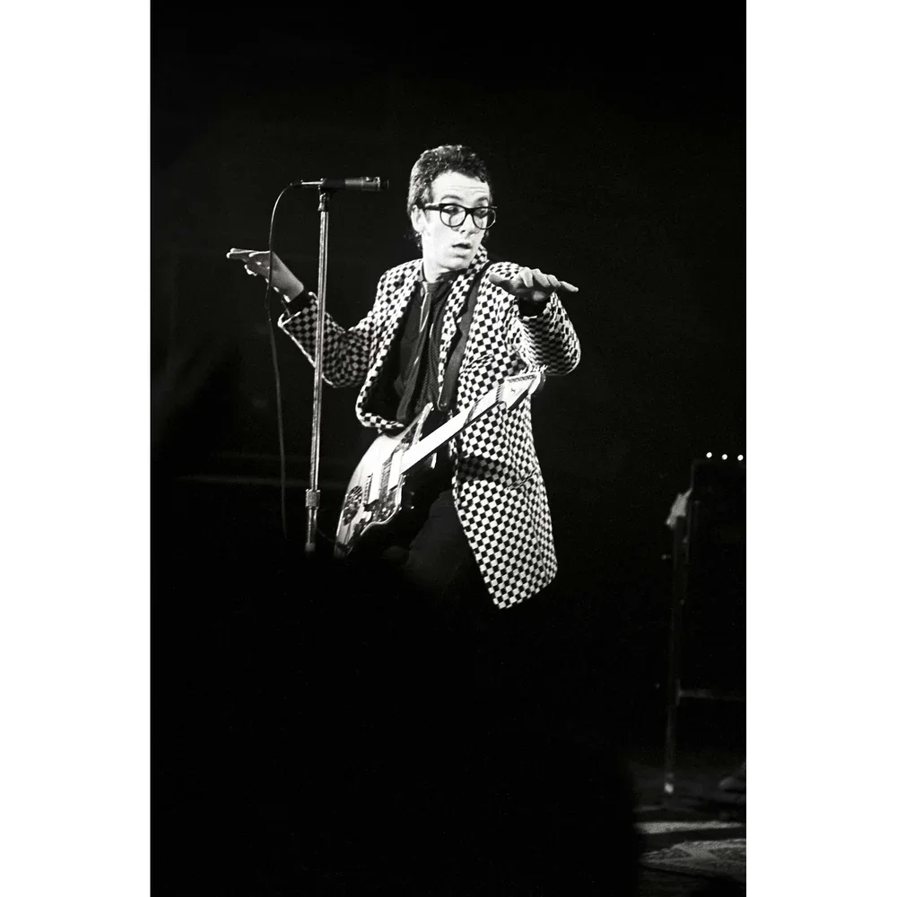 Elvis Costello on Stage 1978 by Scott Newton