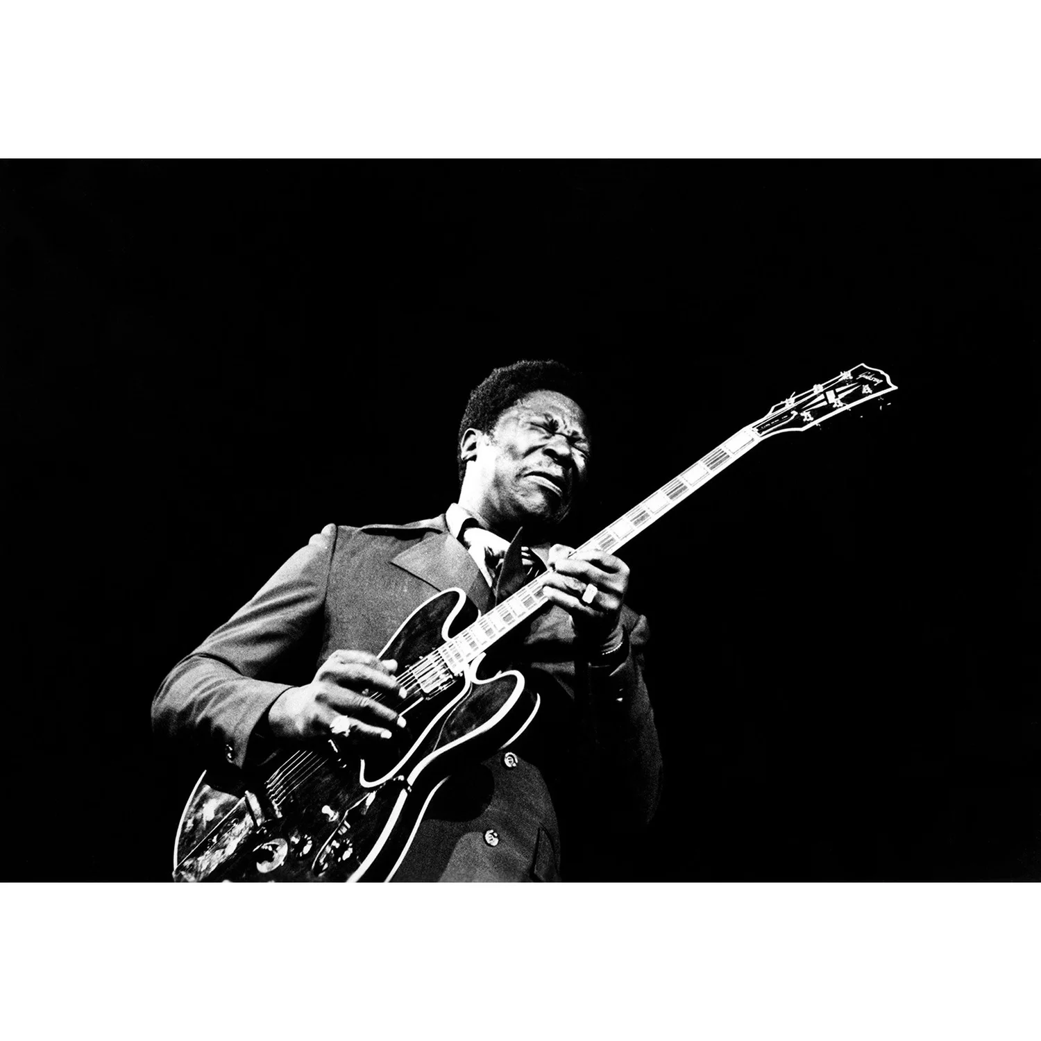 BB King on stage - eyes closed, LA Forum, 1969 by Glen Craig