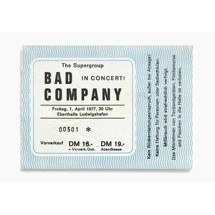 TICKETS PLEASE BY BLAISE HAYWARD - Bad Company