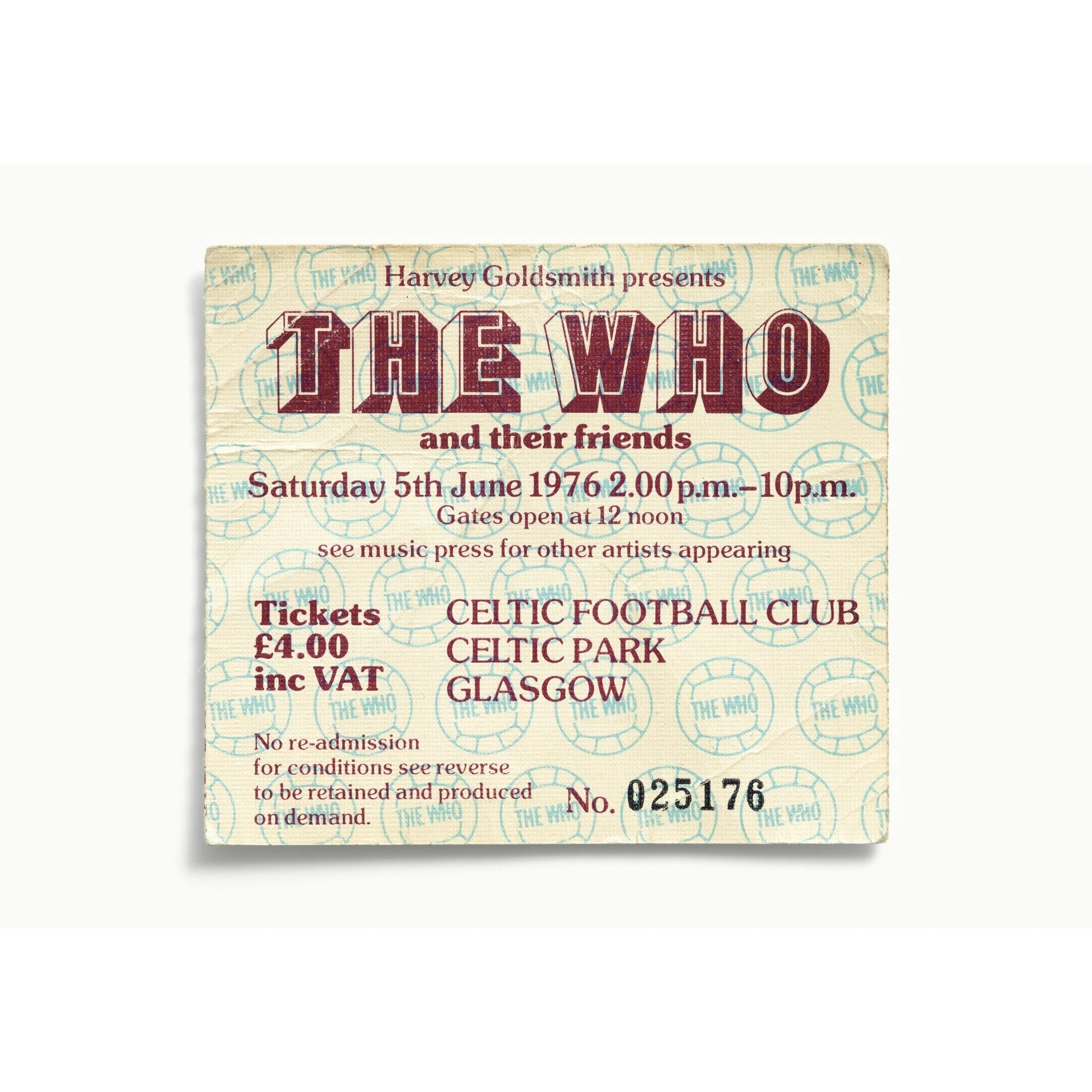 TICKETS PLEASE BY BLAISE HAYWARD - The Who, 1976