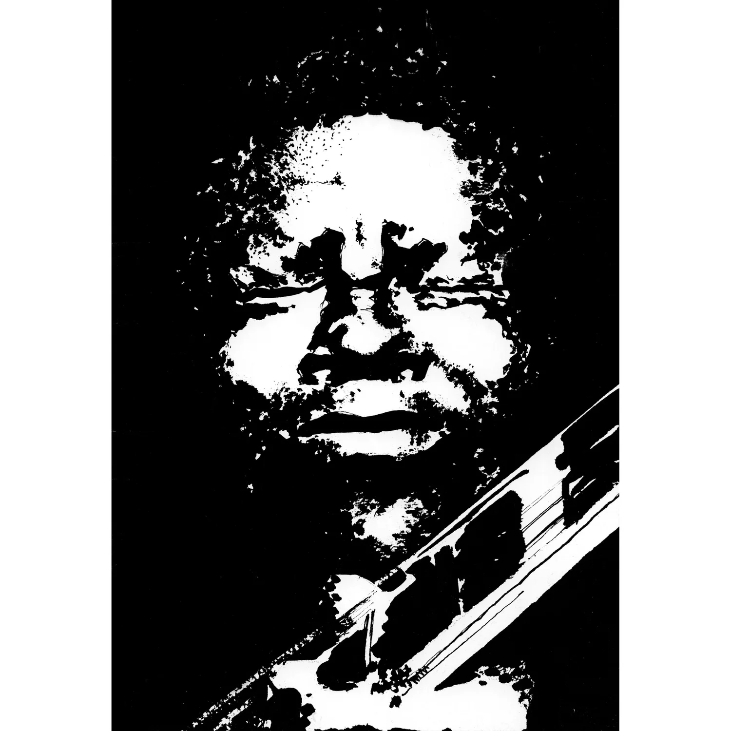 BB King Kodalith Performance - Close up, LA Forum, 1969 by Glen Craig