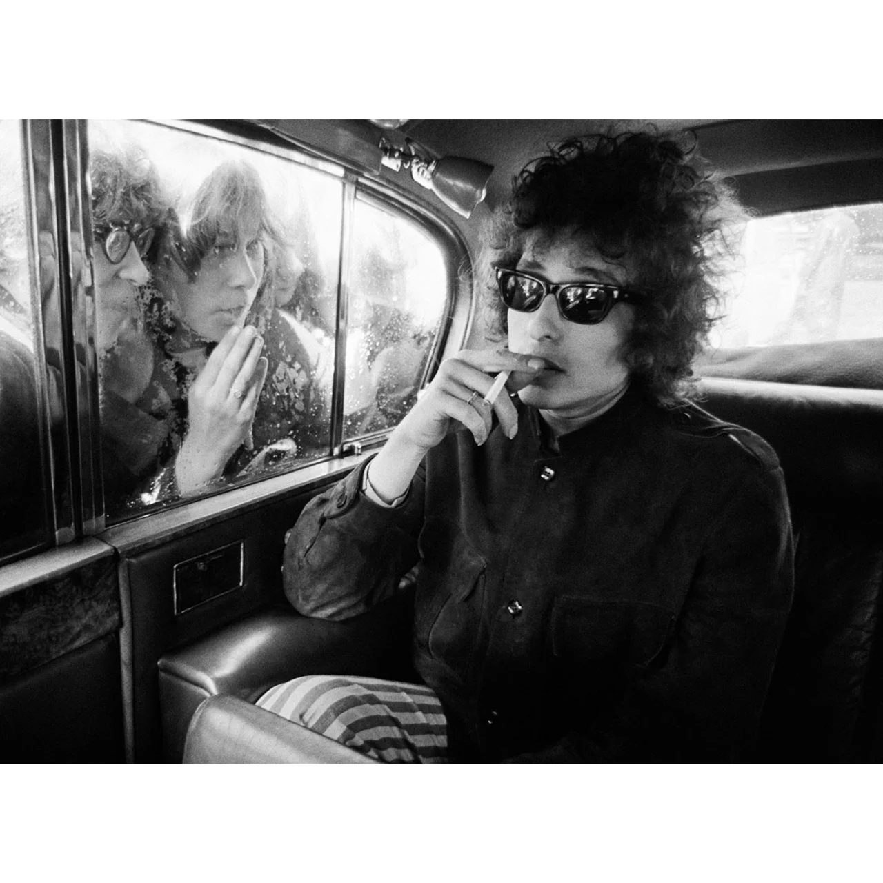 Bob Dylan "Fans Looking in Limo" London, 1966 by Barry Feinstein.