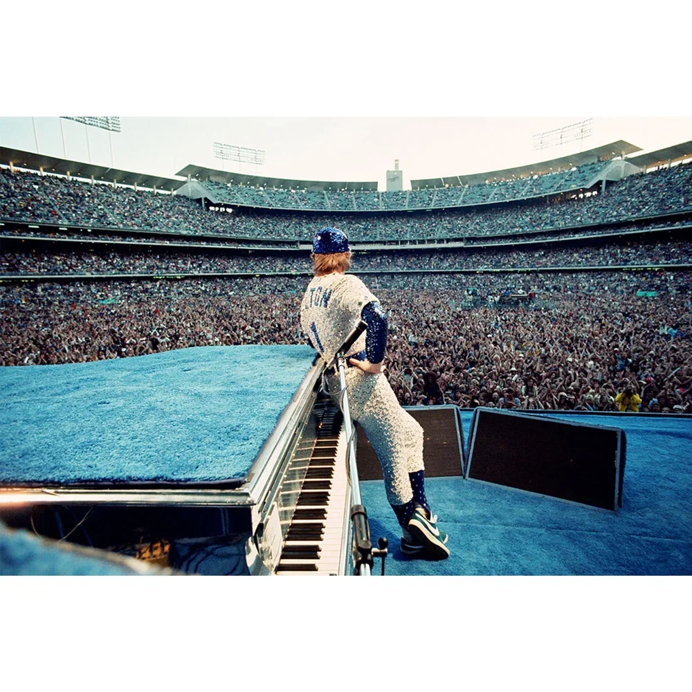 Elton John Dodger Stadium in color by Terry O'Neill - Lifetime Print