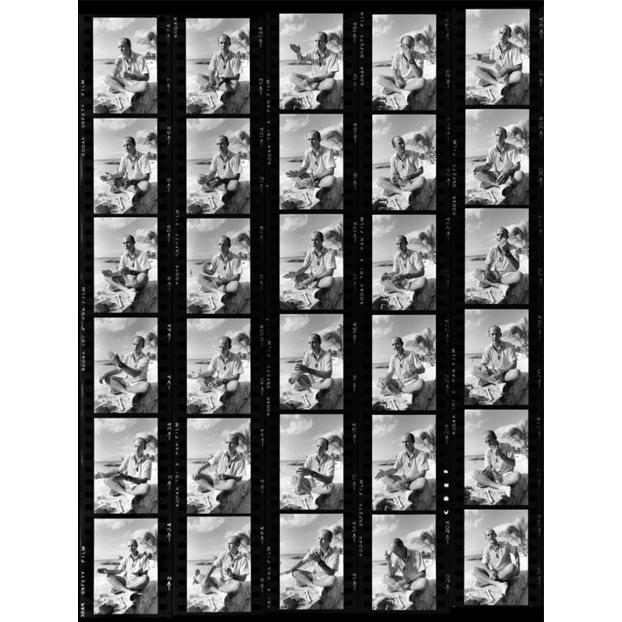 Hunter S Thompson, contact sheet Al Satterwhite, 1974