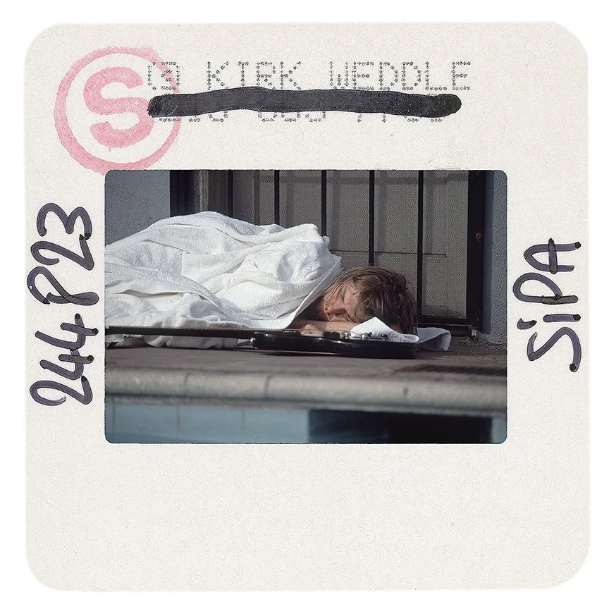 Kurt Cobain Sleeping Nirvana Nevermind original color slide print by Kirk Weddle