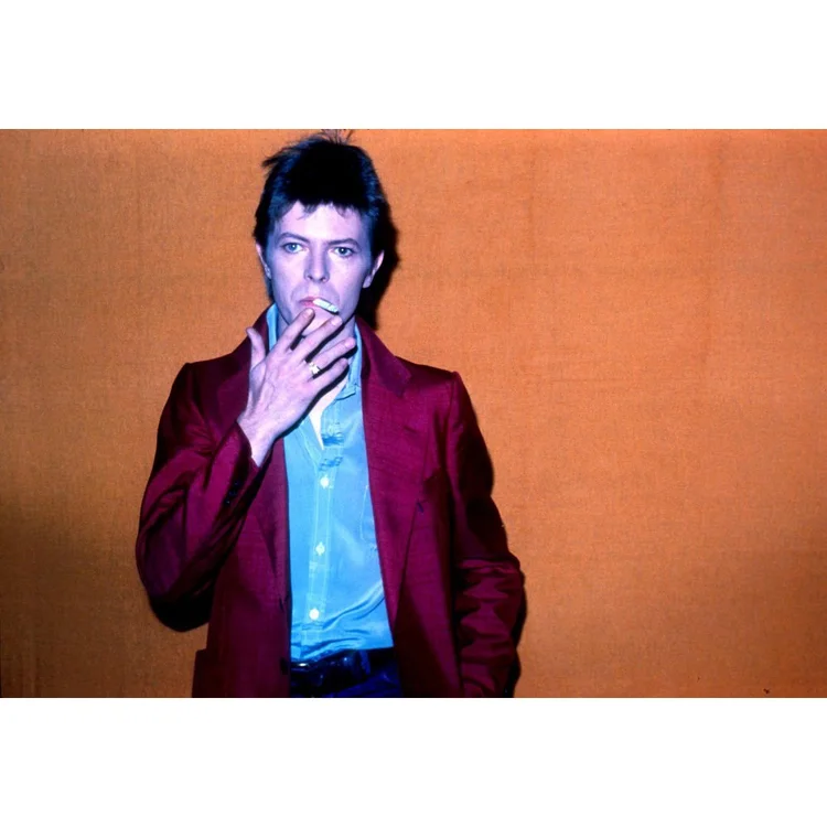 David Bowie Smoking by Barry Schultz