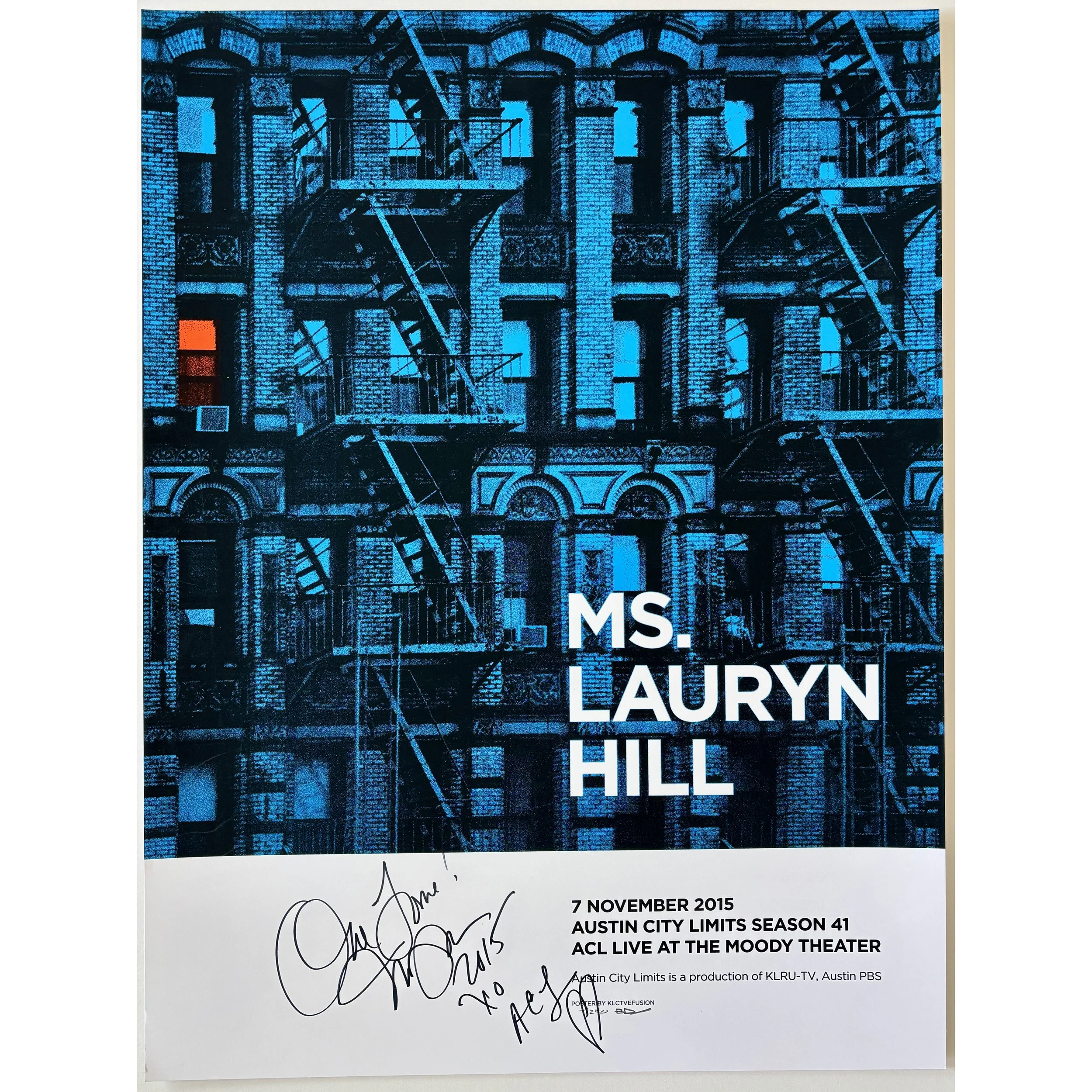 Lauryn Hill - Austin City Limits original poster - Season 41 - Signed by Lauren Hill