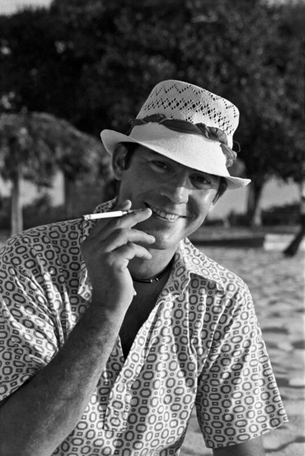 Hunter S. Thompson with cigarette holder, Al Satterwhite, 1974