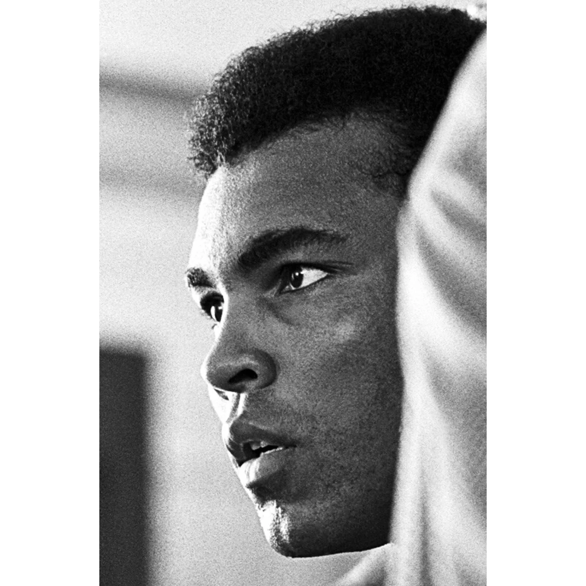 Muhammad Ali close-up by Al Satterwhite, 1970