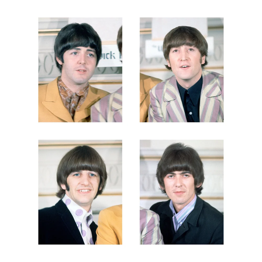 The Beatles 4-Up Montage, Shea Stadium Concert Press Conference, New York, 1966
