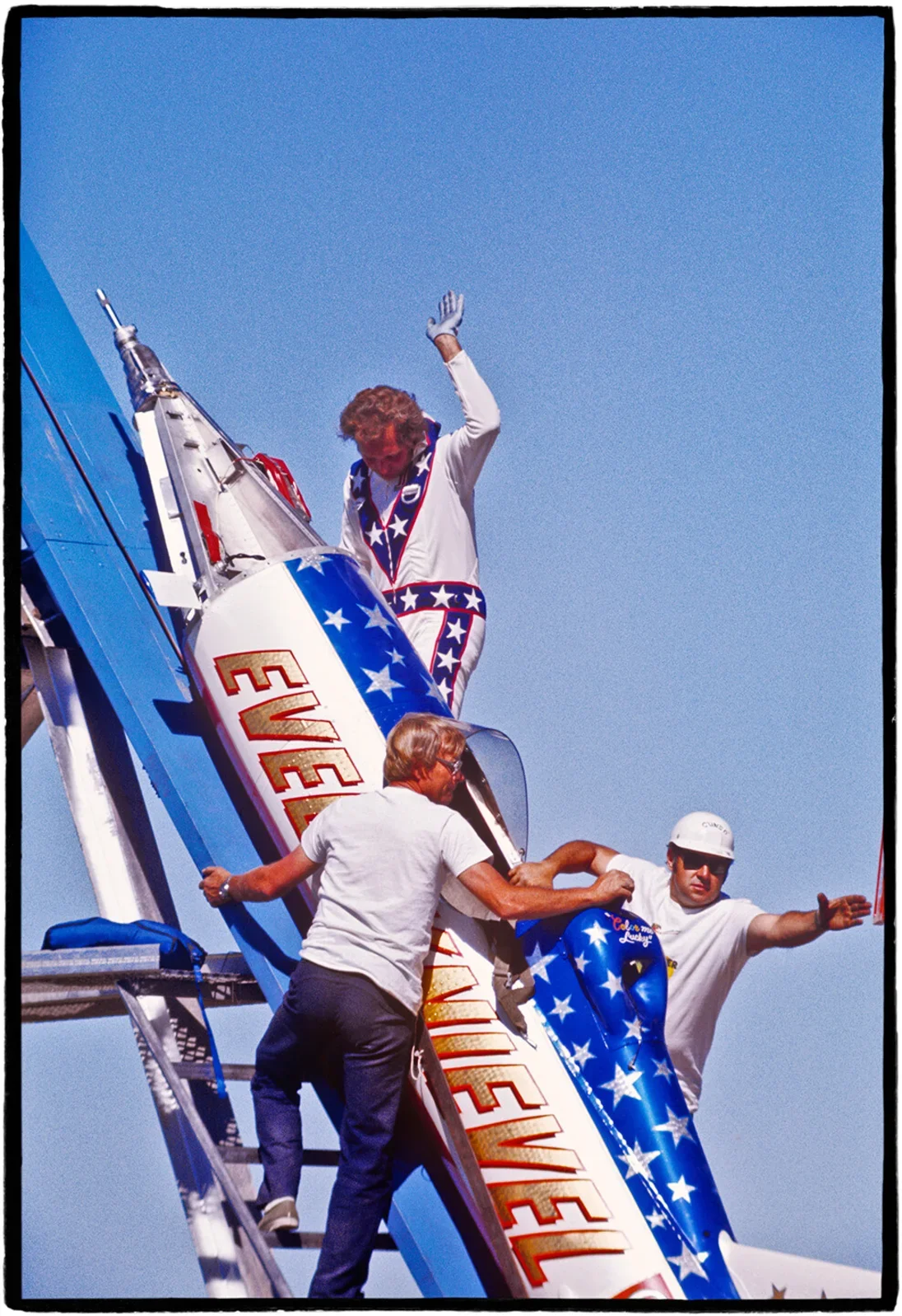 Evel Knievel in color, Al Satterwhite, 1974