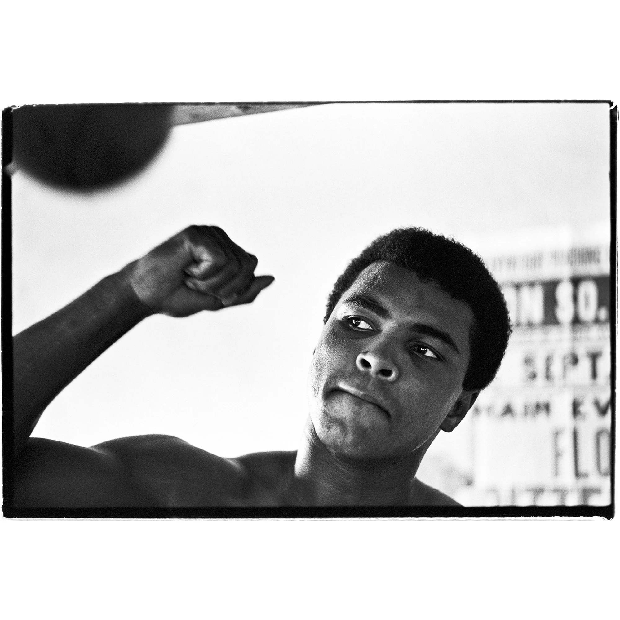 Muhammad Ali, 5th street close-up, Al Satterwhite, 1970