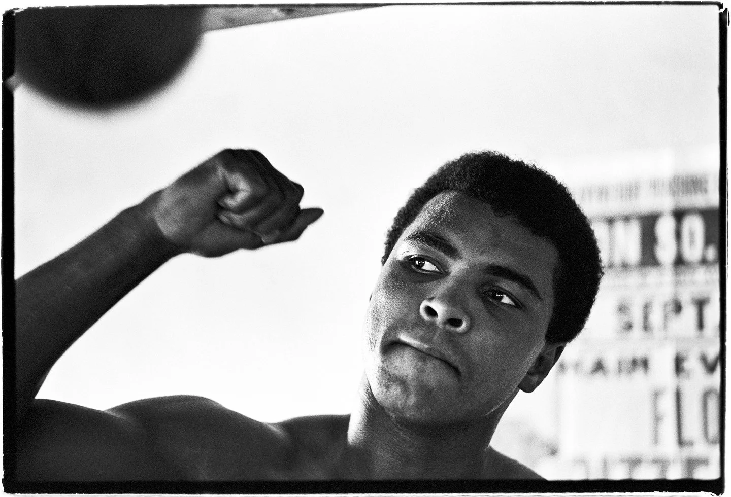 Muhammad Ali, 5th street close-up, Al Satterwhite, 1970