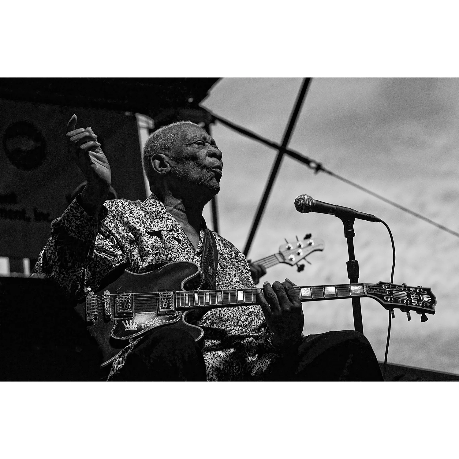 BB King during his last concert tour, Stamford, CT, 2014 by Glen Craig