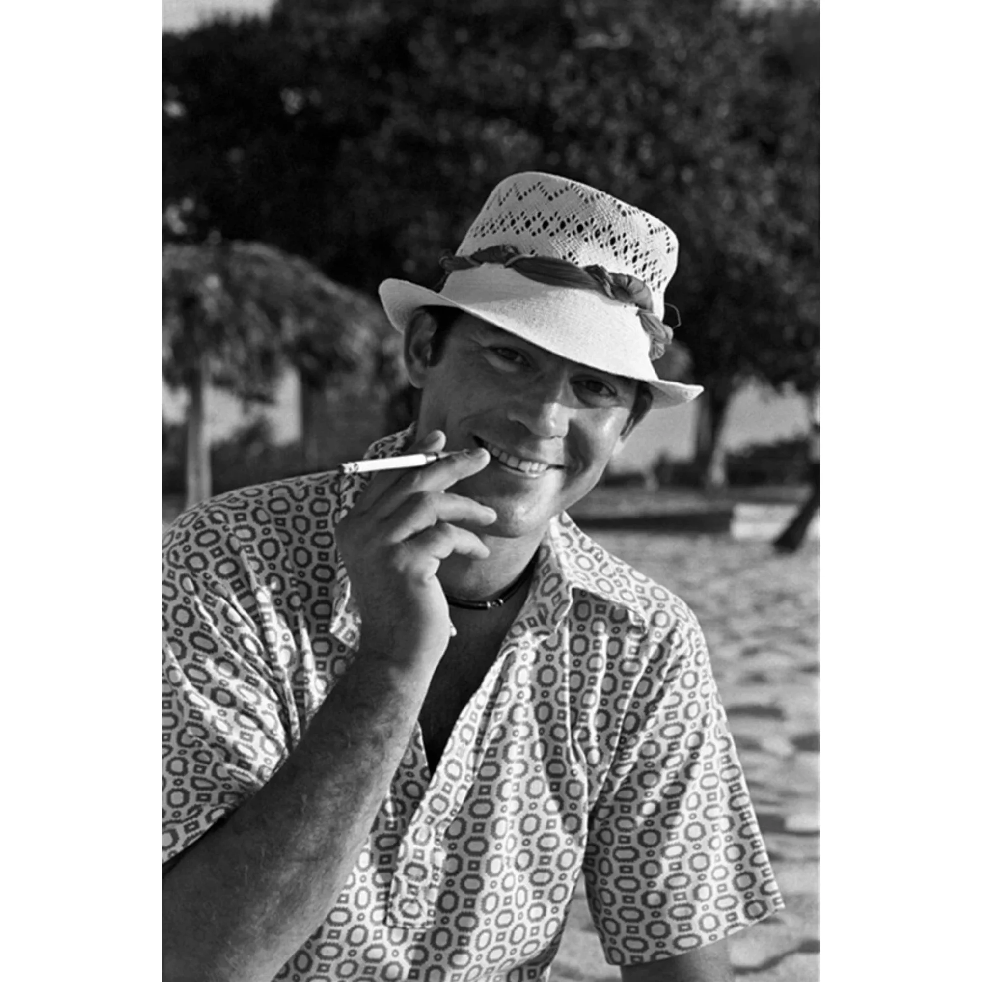 Hunter S Thompson with cigarette holder, Al Satterwhite, 1974