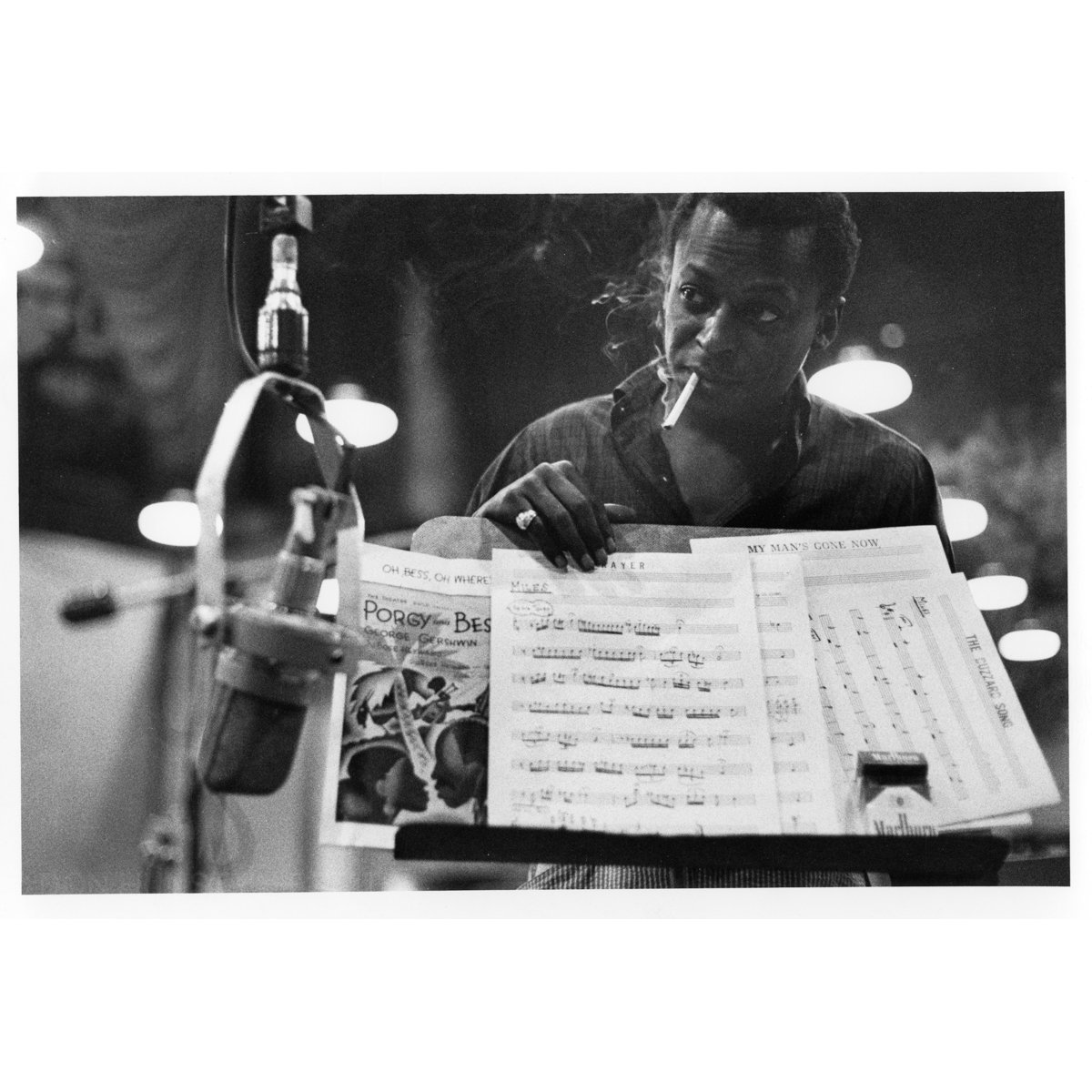 Miles Davis, Porgy and Bess recording session by Don Hunstein