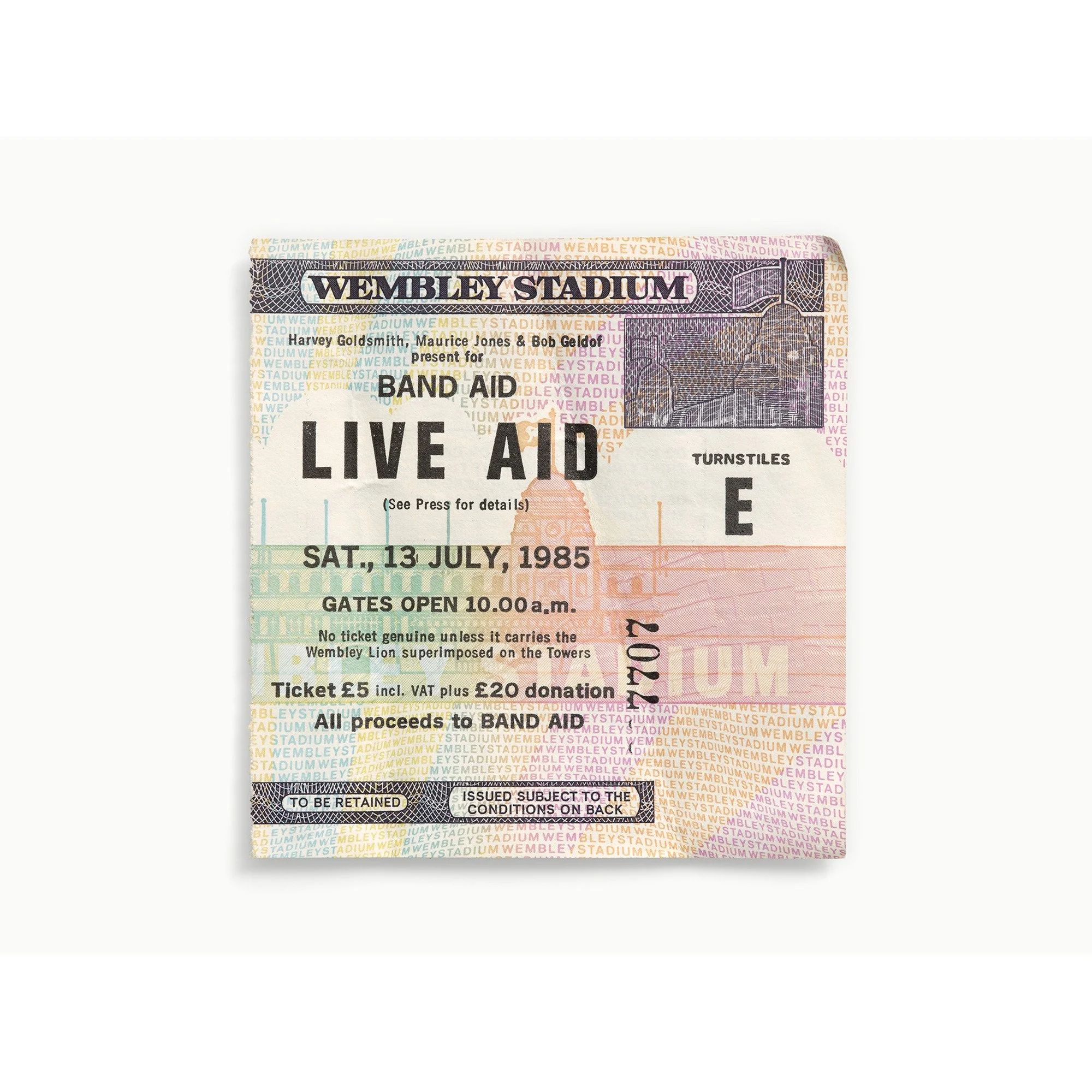 TICKETS PLEASE BY BLAISE HAYWARD - Live Aid, 1985, UK