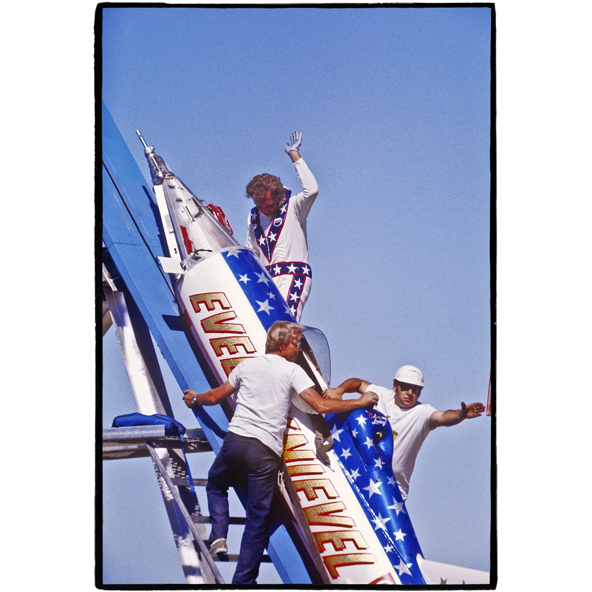 Evel Knievel in color, Al Satterwhite, 1974