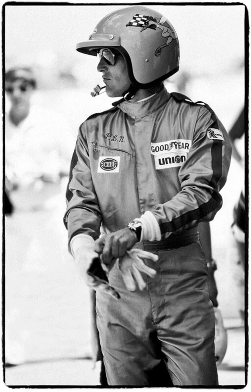 Paul Newman preparing for Sebring, Al Satterwhite, 1977