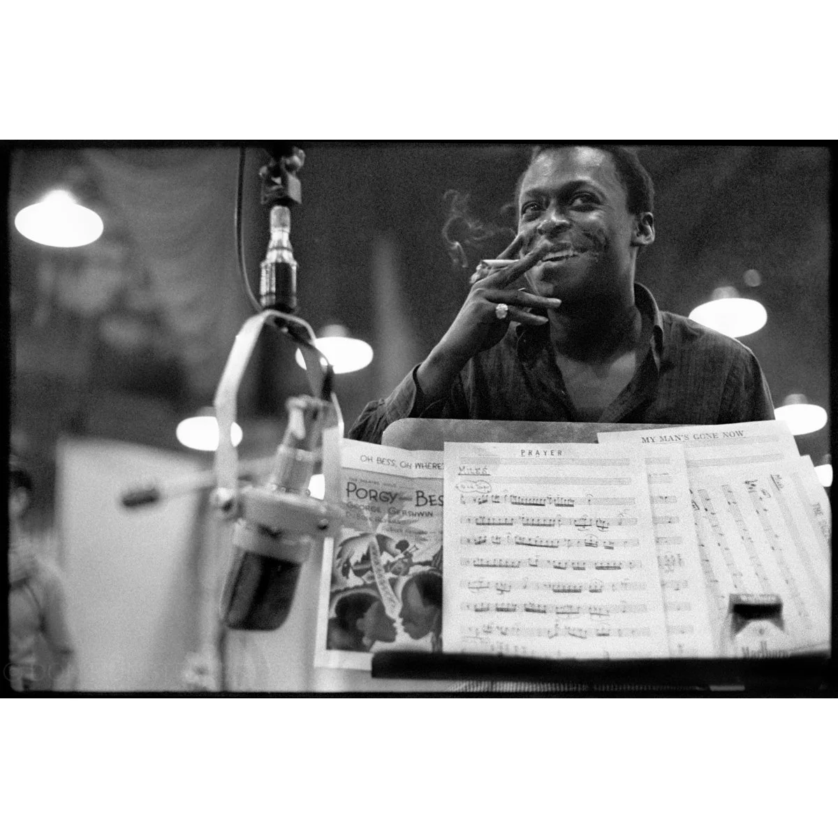 Miles Davis, Porgy and Bess recording session 1958 by Don Hunstein