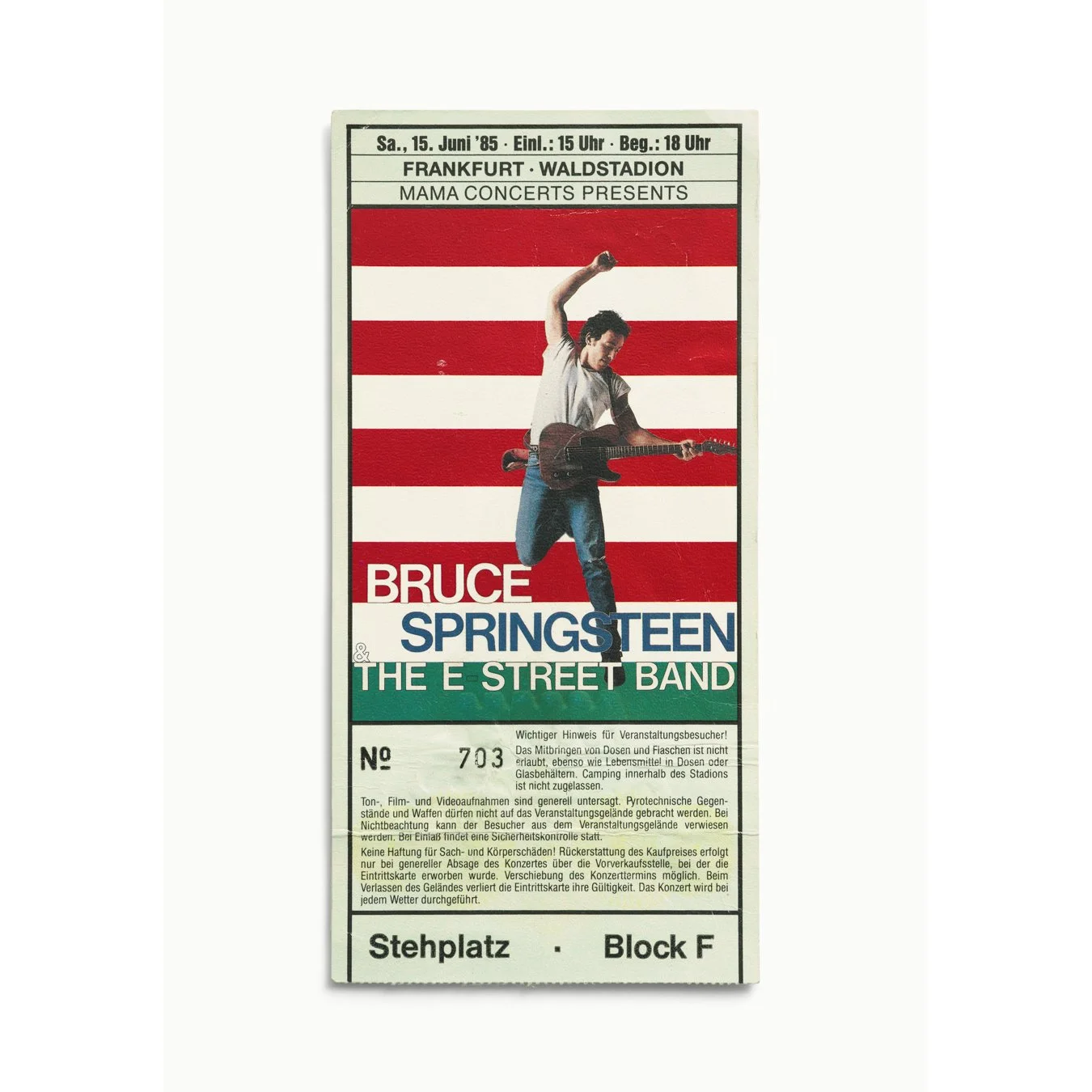 TICKETS PLEASE BY BLAISE HAYWARD - Bruce Springsteen