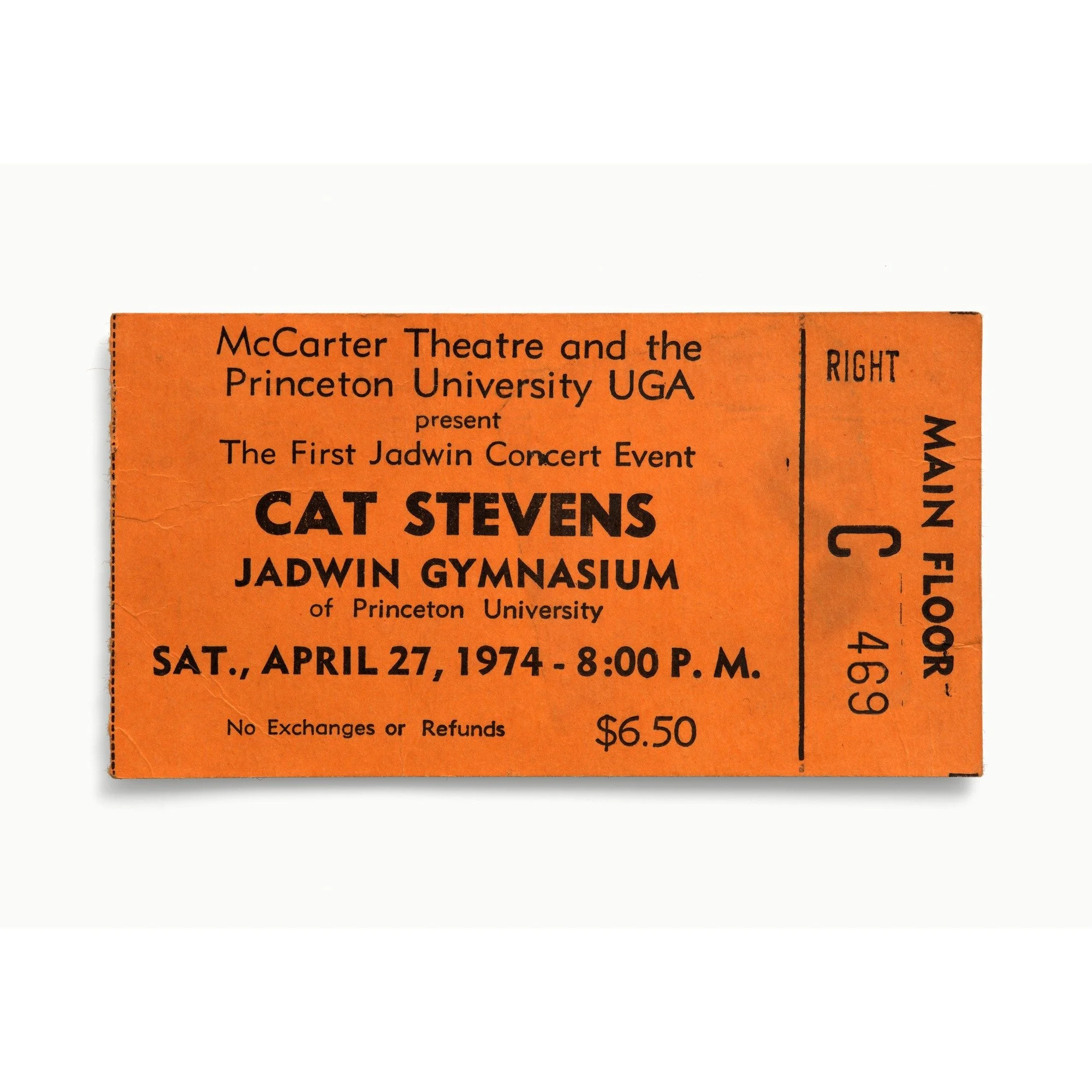 TICKETS PLEASE BY BLAISE HAYWARD - Cat Stevens, 1974