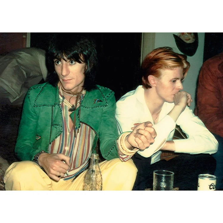 Ronnie Wood and David Bowie by Bill Wyman