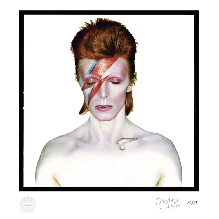 David Bowie Aladdin Sane - Ghost Embossed Limited Edition Print by Duffy