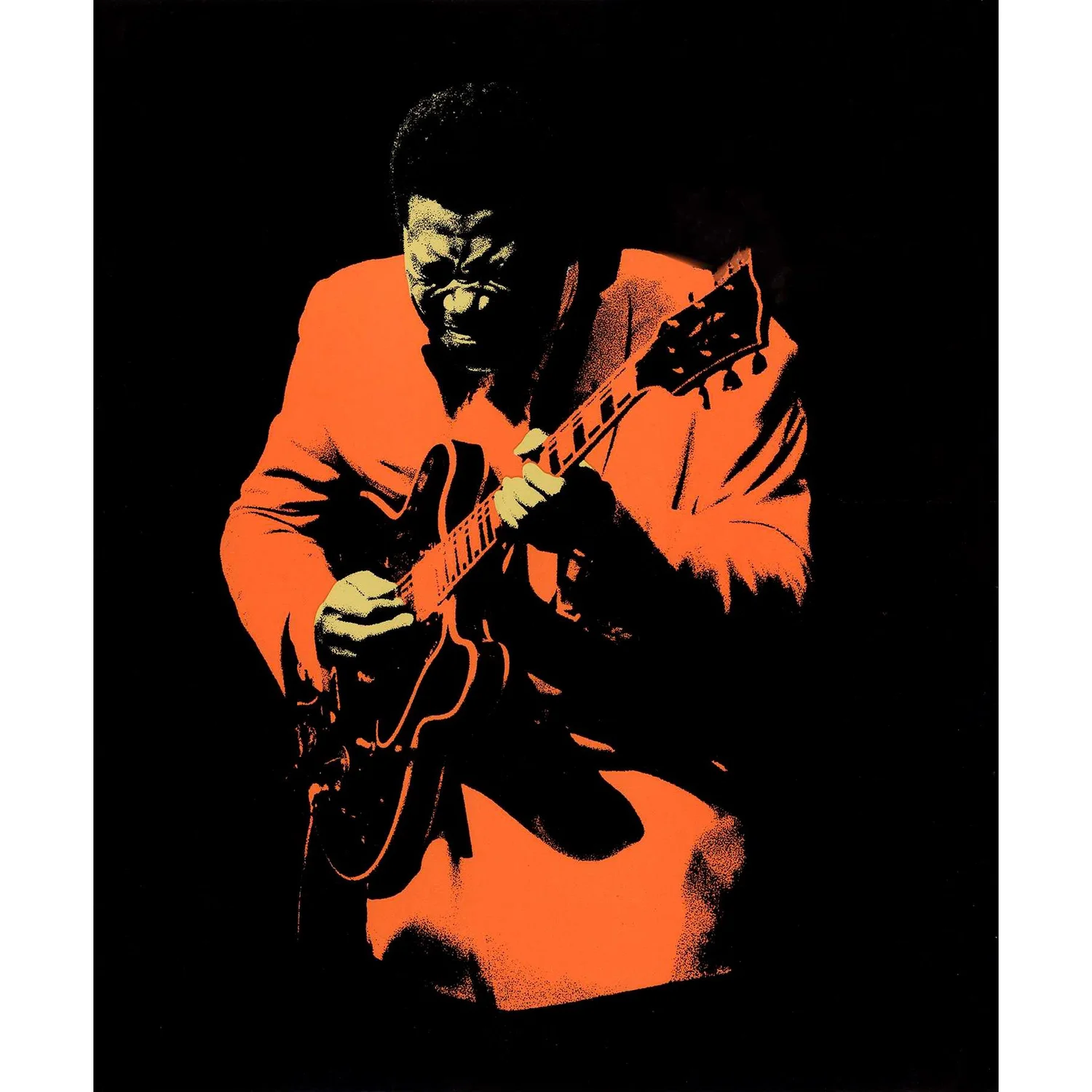 BB King Kodalith Performance - Orange Jacket, LA Forum, 1969 by Glen Craig