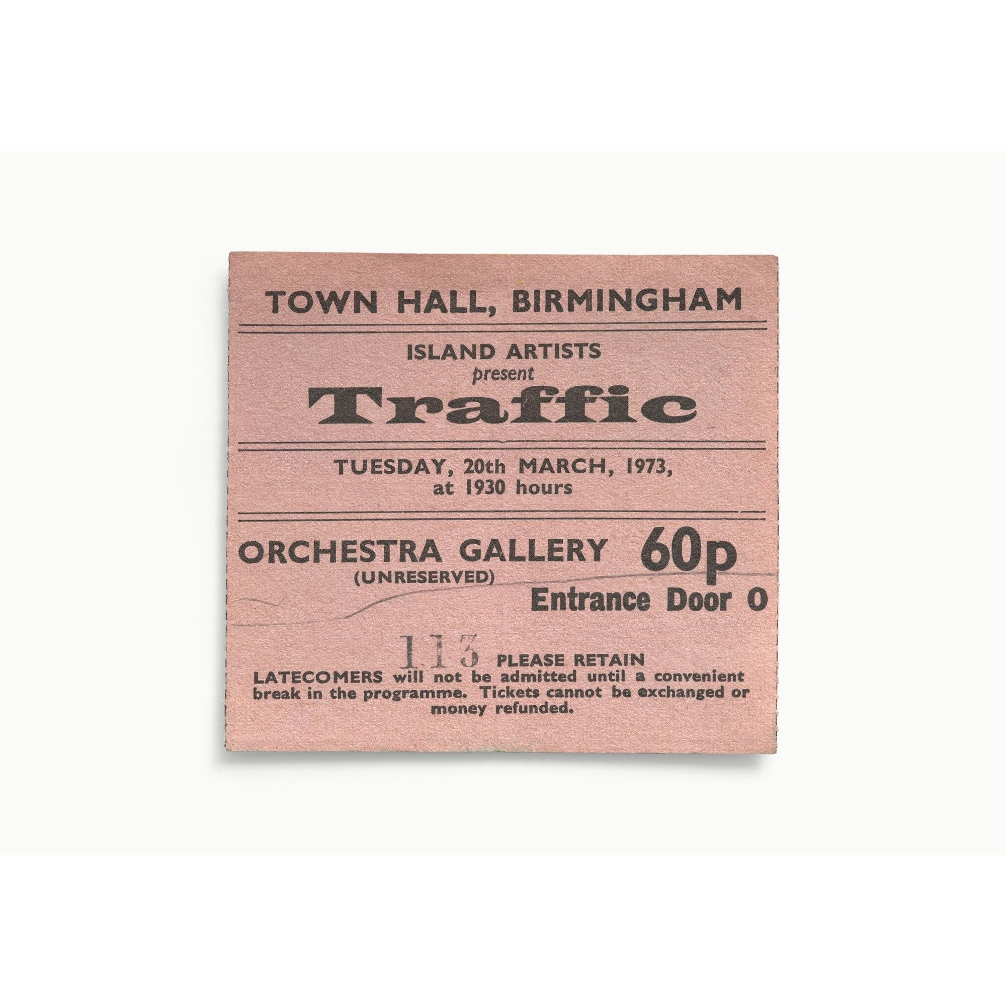 TICKETS PLEASE BY BLAISE HAYWARD - Traffic, 1973