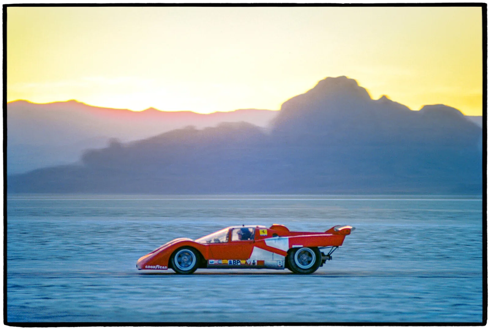 Paul Newman in a Ferrari, Al Satterwhite, 1974