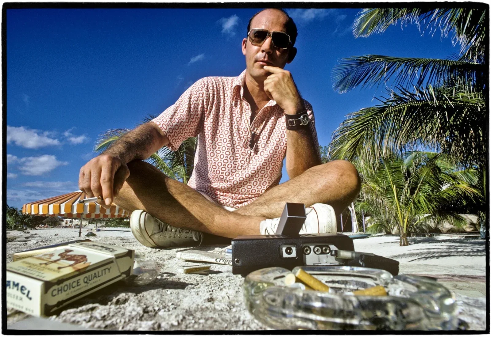 Hunter S. Thompson in color, Mexico, Al Satterwhite, 1974