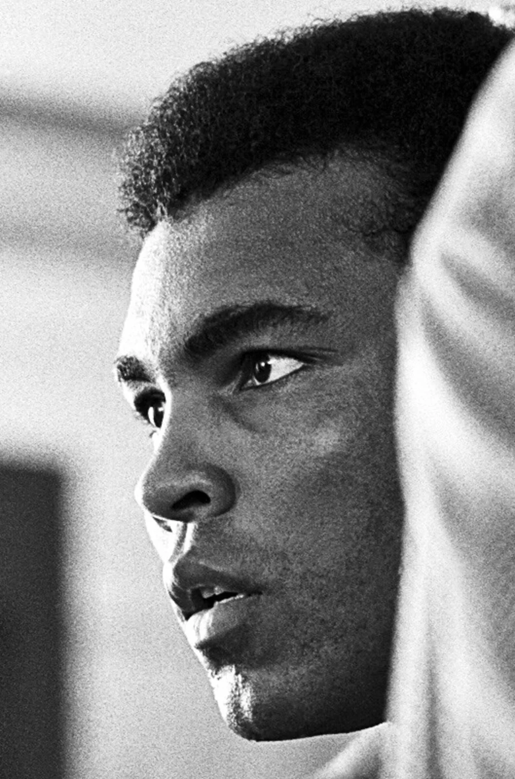 Muhammad Ali close-up by Al Satterwhite, 1970