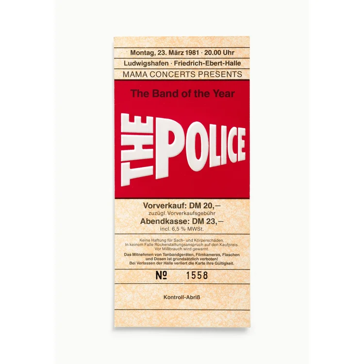 TICKETS PLEASE BY BLAISE HAYWARD - The Police