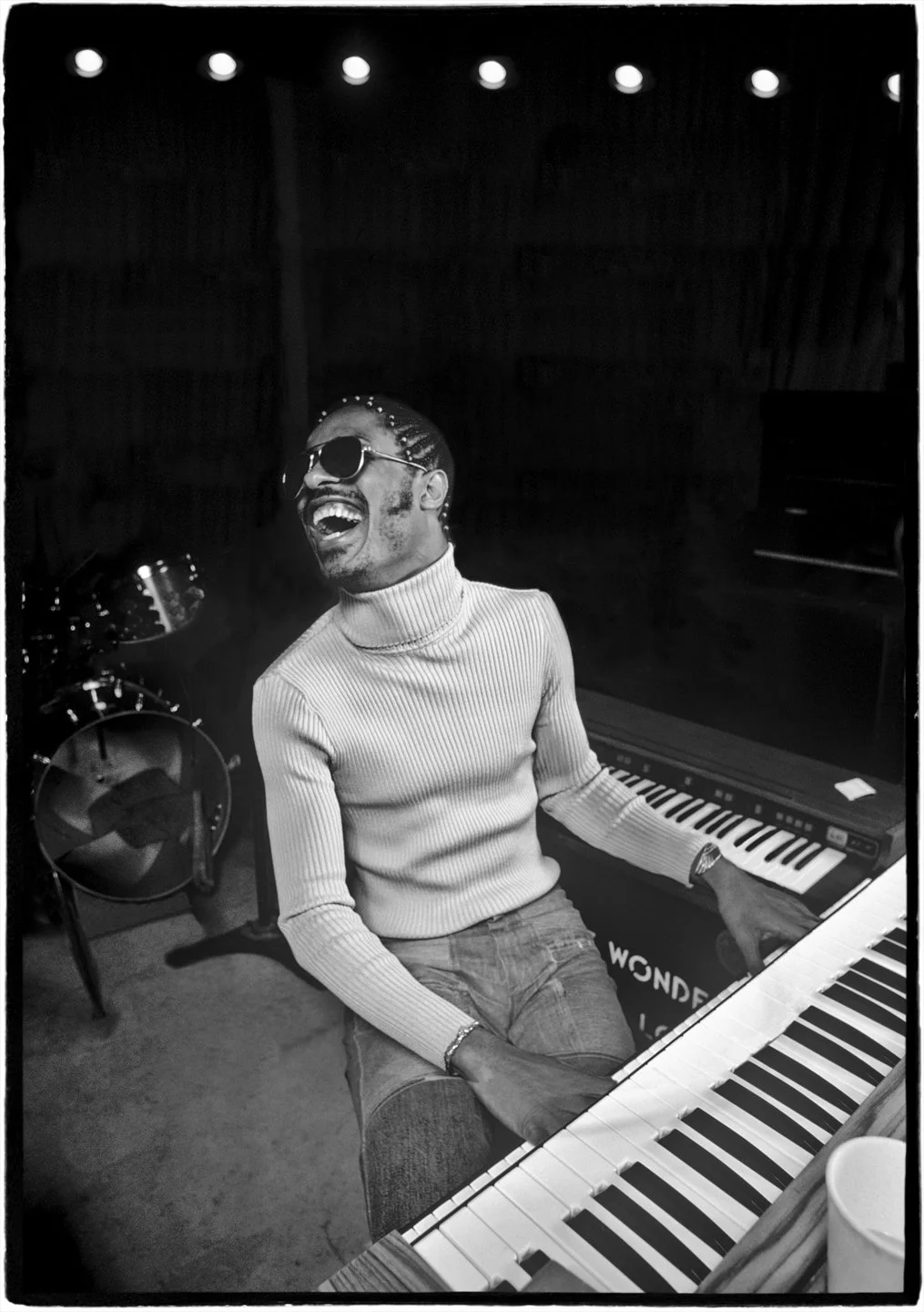 Stevie Wonderin studio, Al Satterwhite, 1974