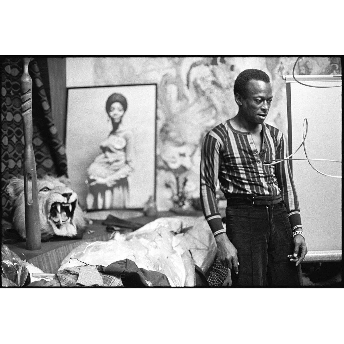 Miles Davis artist at home by Don Hunstein