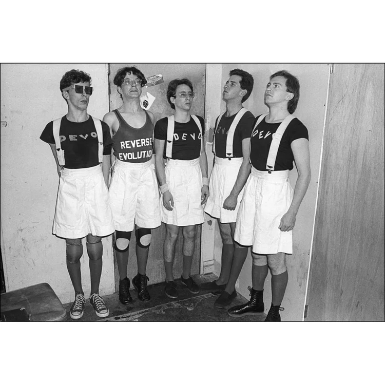 Devo backstage Max's Kansas City NYC 77 by Allan Tannenbaum