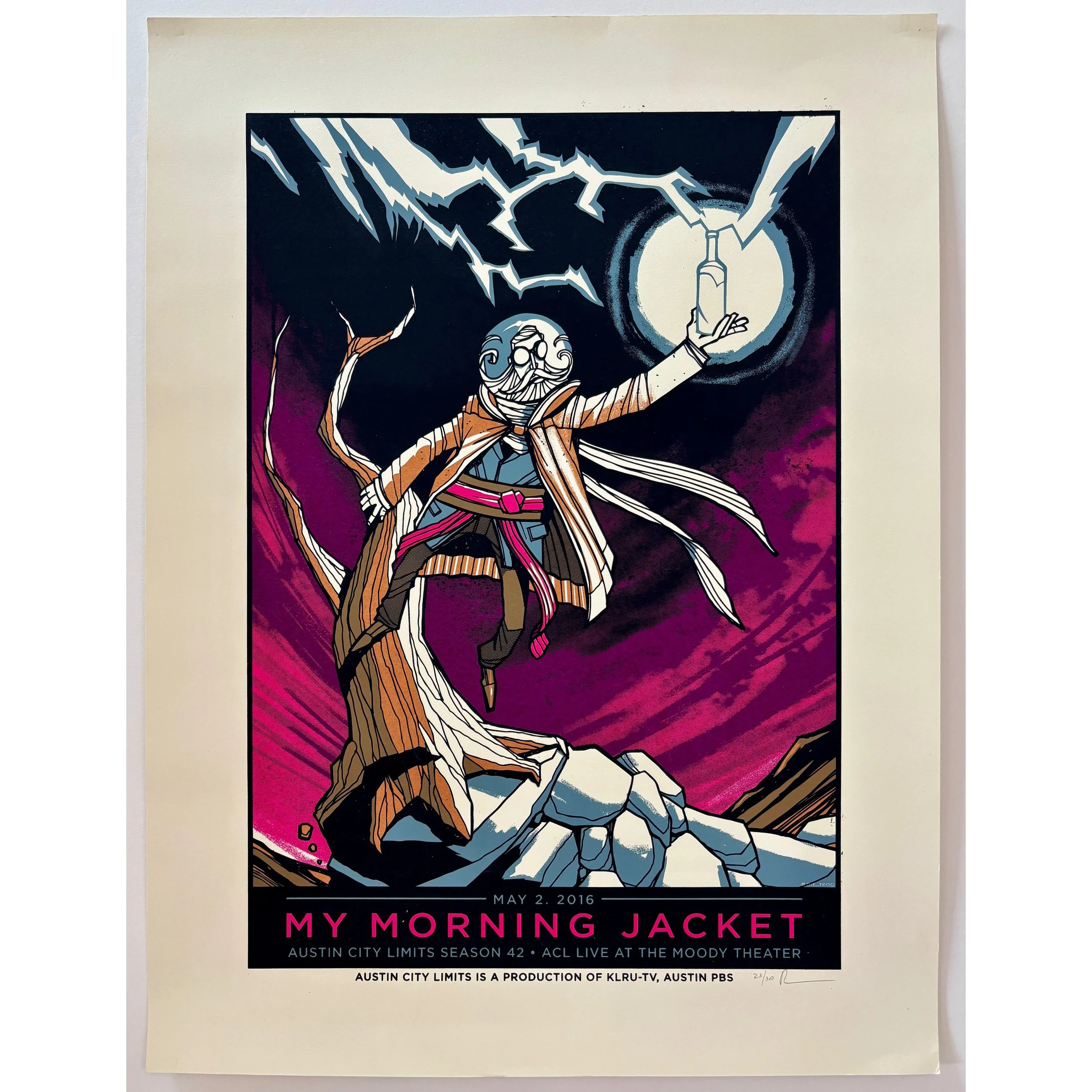 My Morning Jacket - Austin City Limits season 42 original poster - signed by the band