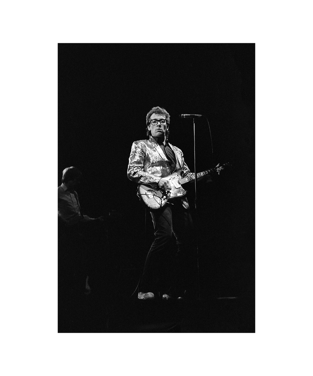 Elvis Costello live in 1979 by Tom Callins