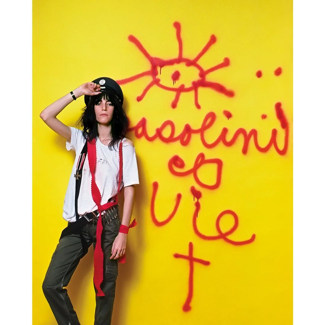Patti Smith salute by Lynn Goldsmith.