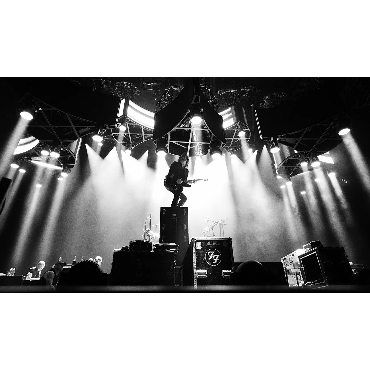 Foo Fighters on stage by Dustin Rabin