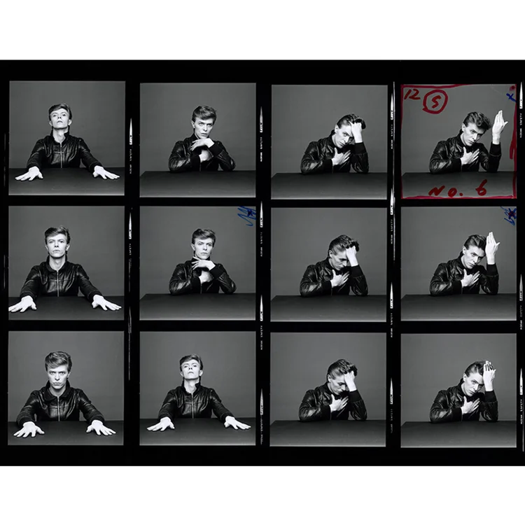 David Bowie "Heroes" Contact Sheet, 1977 by Sukita.