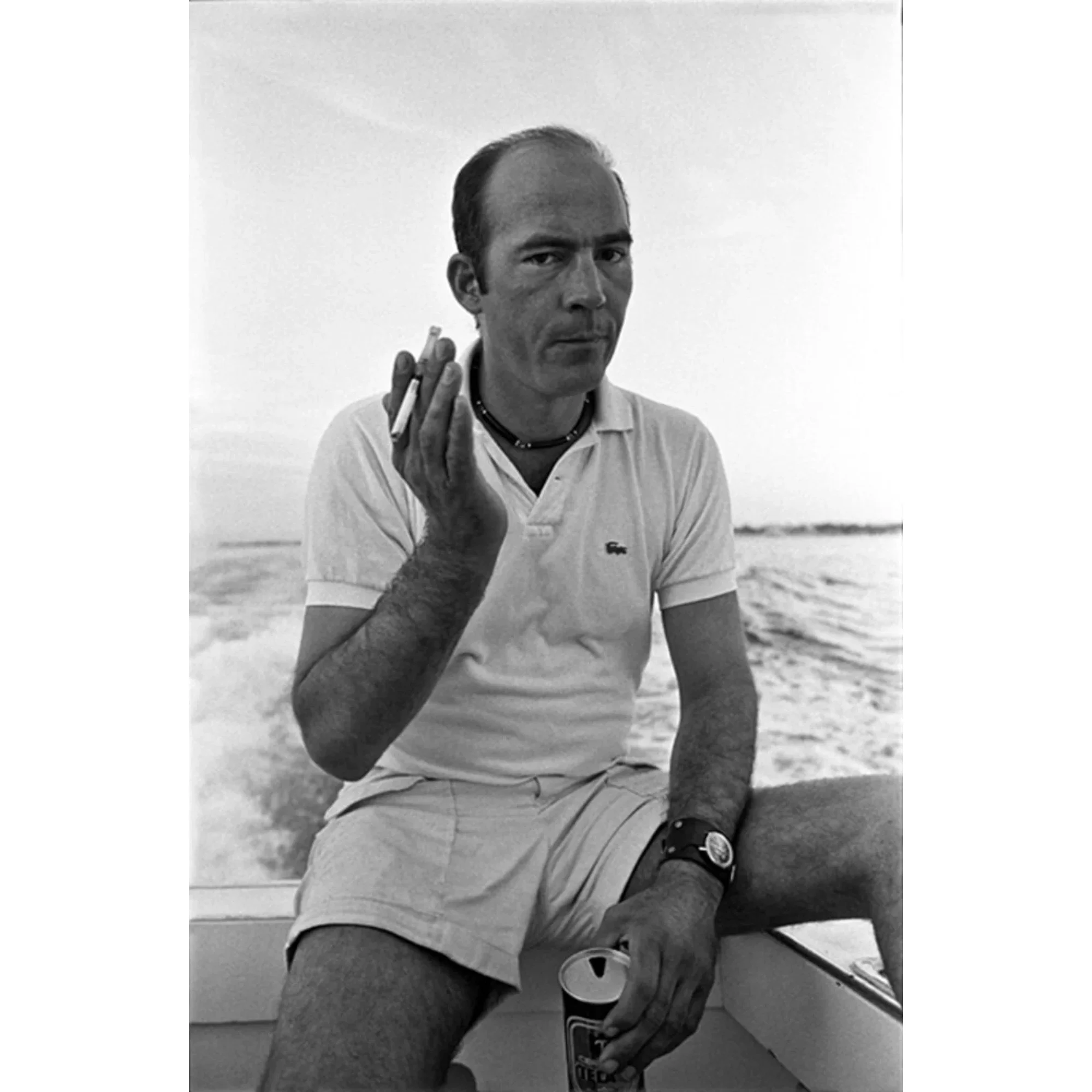 Hunter S Thompson, off Cozumel, Al Satterwhite, 1974