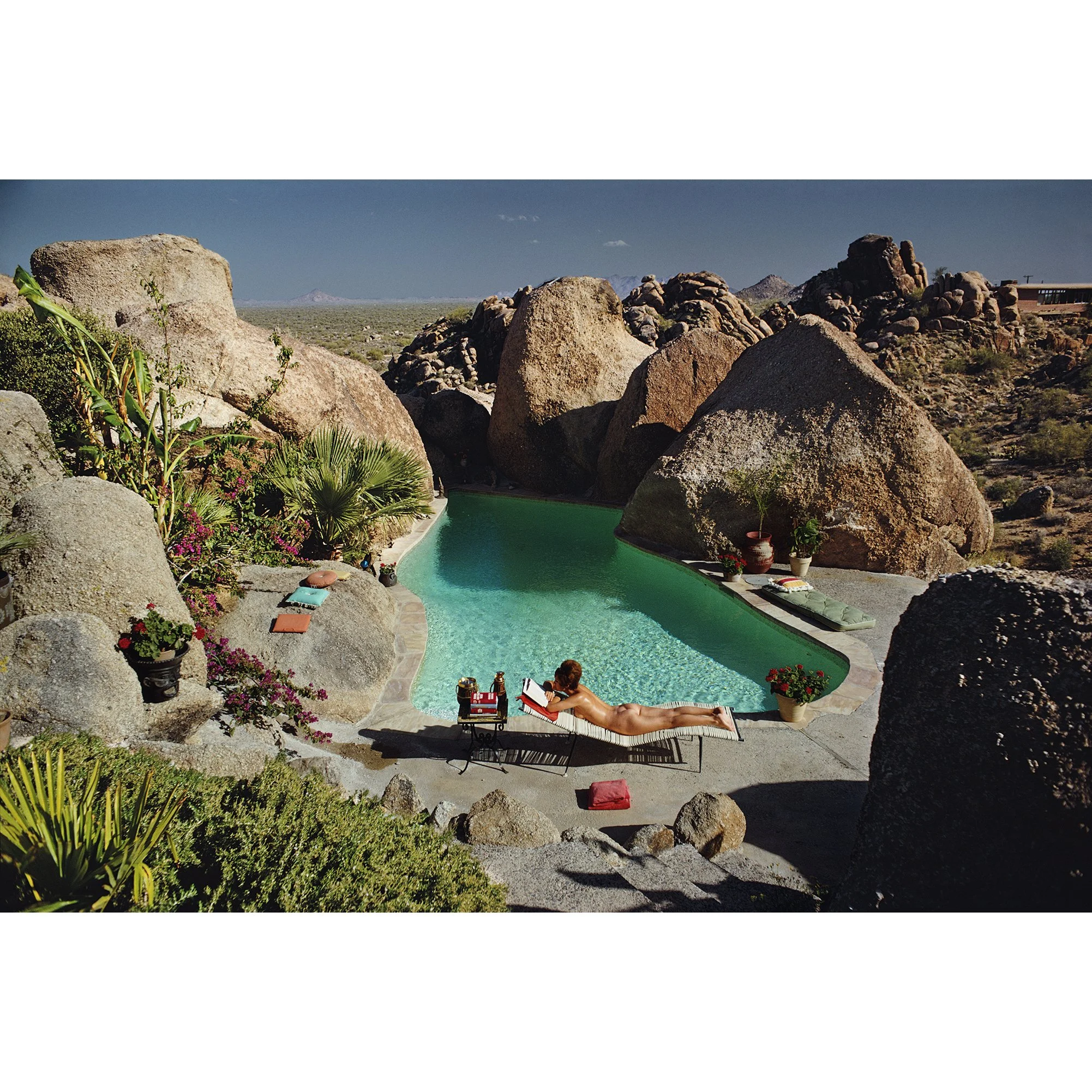 Sunbathing in Arizona 1967 by Slim Aarons