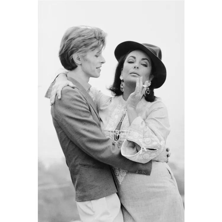 David Bowie and Elizabeth Taylor by Terry O'Neill
