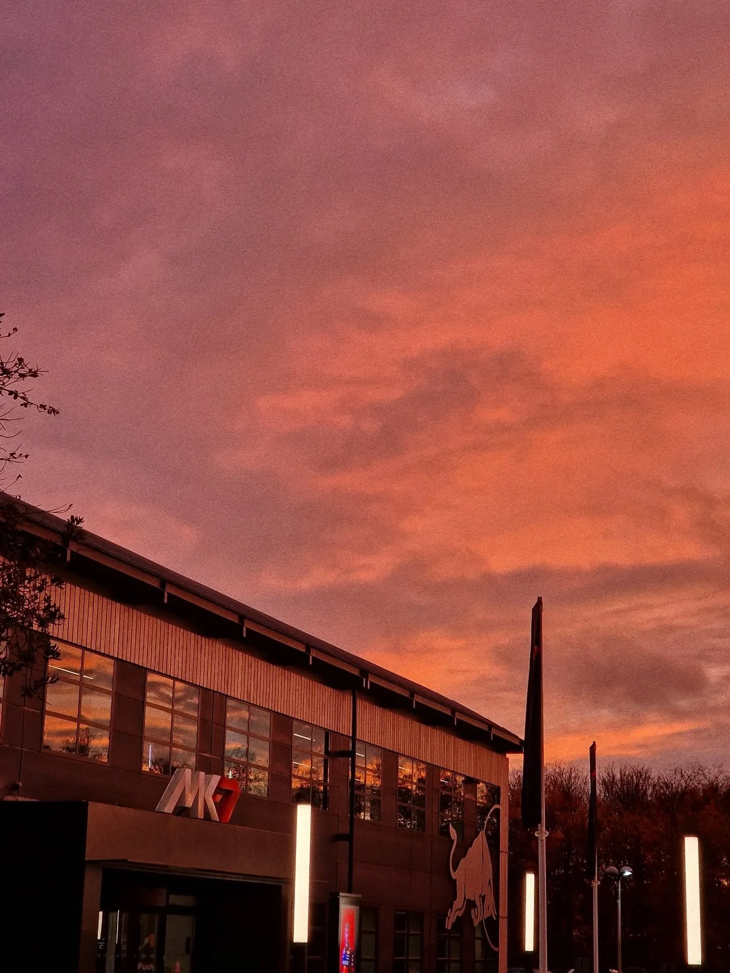 Evening glow on site @redbullracing 🐂🏁